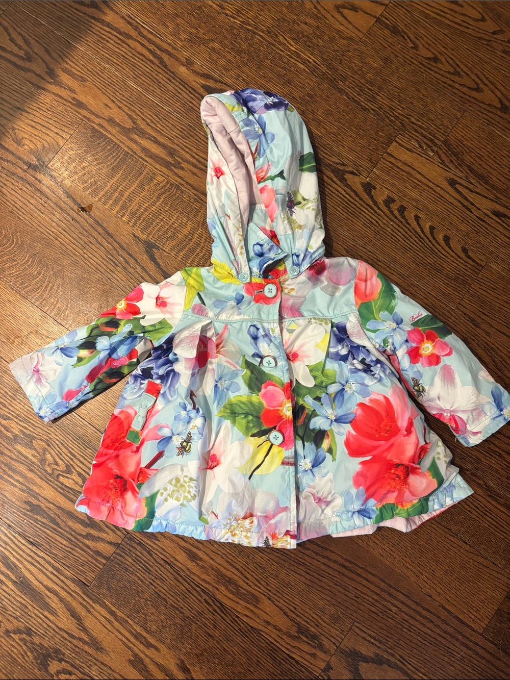 Ted Baker Girls' Hooded Floral Coat